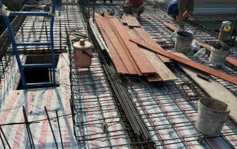 CẬP NHẬT TIẾN ĐỘ THI CÔNG - ĐỔ BÊ TÔNG SÀN MÁI TẦNG 3 CONG TRÌNH NHÀ ANH TỨ