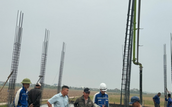 Công tác đổ bê tông móng đã hoàn thành chị Nguyễn Thị Thư huyện Tiên Lãng Tp Hải Phòng