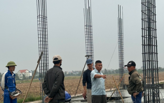 Công tác đổ bê tông móng đã hoàn thành chị Nguyễn Thị Thư huyện Tiên Lãng Tp Hải Phòng
