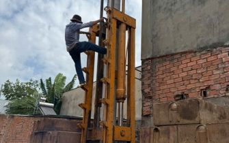 Công tác đổ bê tông móng công trình cô Linh phường Trung Mỹ Tây quận 12 tphcm