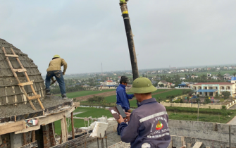  Đổ bê tông sàn mái 6 công trình chị Nguyễn Thị Thư ở Tiên Lãng, TP. Hải Phòng NGÀY 15/3/2025 AL
