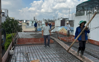  ĐỔ SÀN MÁI TẦNG 2 CÔNG TRÌNH CHÚ ÂN - PHƯỜNG TRUNG MỸ TÂY, Q.12, TP.HCM 