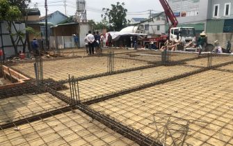 Đổ sàn Công trình anh HUYNH Hóc Môn