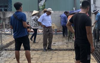 Kiểm tra thi công Công trình anh HUYNH Hóc Môn