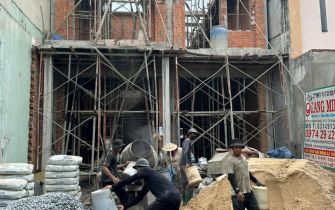 Công tác ép cọc phường Hiệp Thành Q12 tphcm