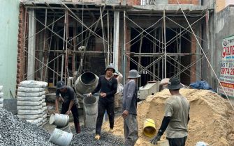 Công tác ép cọc phường Hiệp Thành Q12 tphcm