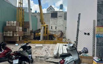 Công tác ép cọc phường Hiệp Thành Q12 tphcm