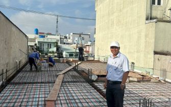 Công trình cô Triệu phường Trung Mỹ Tây Q12 đồ sàn 1 ngày 18-6-2024