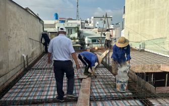 Công trình cô Triệu phường Trung Mỹ Tây Q12 đồ sàn 1 ngày 18-6-2024