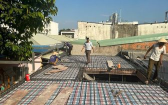 Công trình chú Ý phường Trung Mỹ Tây Q12 đổ tấm 1 ngày 17-2-2023 AL
