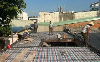 Công trình chú Ý phường Trung Mỹ Tây Q12 đổ tấm 1 ngày 17-2-2023 AL