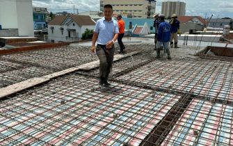 Công trình Anh Tư chị Lan xã Vĩnh Lộc Q12 đỗ tấm 2 ngày 26-7-2023