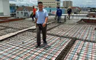 Công trình Anh Tư chị Lan xã Vĩnh Lộc Q12 đỗ tấm 2 ngày 26-7-2023