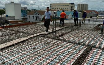Công trình Anh Tư chị Lan xã Vĩnh Lộc Q12 đỗ tấm 2 ngày 26-7-2023