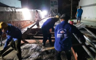 Công trình anh Đắc đổ tấm 1 phường Trung Mỹ Tây Q12 động thổ ngày 25-2-2023 AL