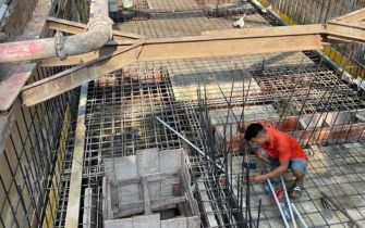 Công trình Bác Chỉ đổ móng sàn tầng hầm xong Phường Trung Mỹ Tây Q12 ngày 23-9-2022