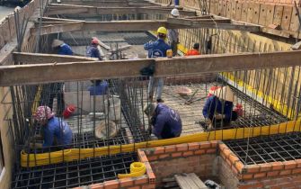 Công trình Bác Chỉ đổ móng sàn tầng hầm xong Phường Trung Mỹ Tây Q12 ngày 23-9-2022