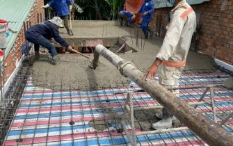 Công trình em Ba Cường đổ tấm 1 phường Trung Mỹ Tây Q12 động thổ ngày 29-2-2022 AL
