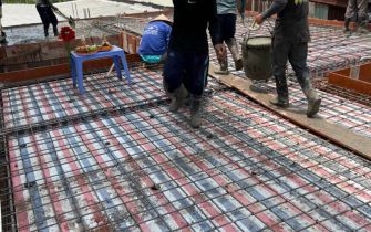 Công trình em Ba Cường đổ tấm 1 phường Trung Mỹ Tây Q12 động thổ ngày 29-2-2022 AL