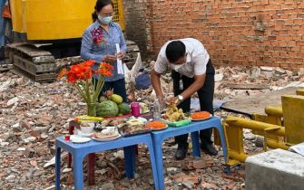 Công trình em Ba Cường phường Trung Mỹ Tây Q12 động thổ ngày 9-2-2022 AL