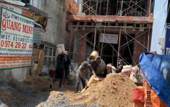 Công trình Lê Tấn Ngọc Phường Trung Mỹ Tây Quận 12 đổ tấm 2 ngày 24-4-2021 AL