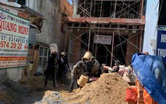 Công trình Lê Tấn Ngọc Phường Trung Mỹ Tây Quận 12 đổ tấm 2 ngày 24-4-2021 AL