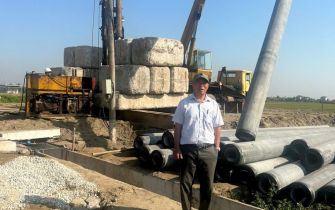 Công tác ép cọc ngày thứ 2 công trình anh Hùng tại Tiên Lãng Tp Hải Phòng