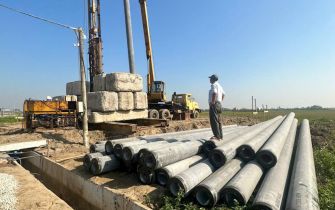Công tác ép cọc ngày thứ 2 công trình anh Hùng tại Tiên Lãng Tp Hải Phòng