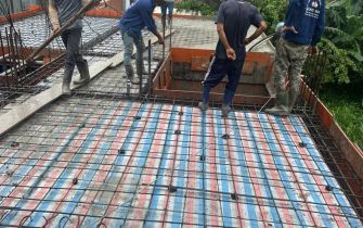 Công trình Anh Hải phường Trung Mỹ Tây Q12 đổ tấm 1 ngày 26-9-2024
