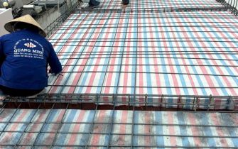 Công tác đổ mái tầng 5 công trình Hiệp Thành Quận 12 ngày 25-8-2024 AL