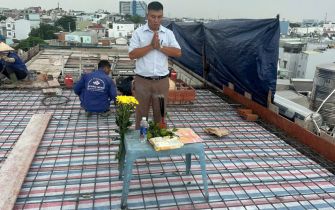 Công trình xã Trung Chánh huyện Hóc Môn đổ mái 4 ngày 25-8-2024