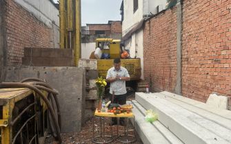 Công tác ép cọc công trình em Quỳnh phường Trung Mỹ Tây quận 12 TPHCM