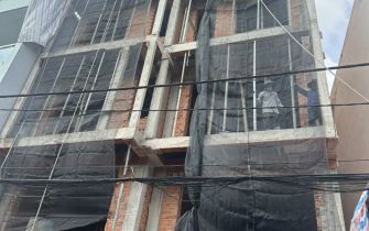 Công tác đổ bê tông mái lầu 6 công trình phường Tân Chánh Hiệp ,Q.12