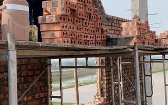 Công Tác Xây Tường Tầng 4 Công Trình Nguyễn Thị Thư, Huyện Tiên Lãng, TP Hải Phòng