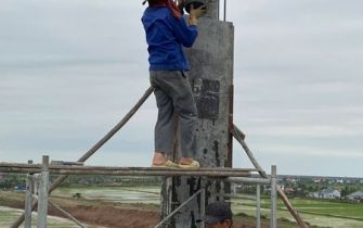 CẬP NHẬT TIẾN ĐỘ THI CÔNG ĐỔ BÊ TÔNG CỘT TẦNG 5 CÔNG TRÌNH NGUYỄN THỊ THƯ 