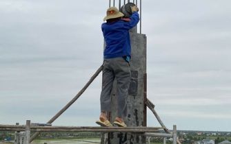 CẬP NHẬT TIẾN ĐỘ THI CÔNG ĐỔ BÊ TÔNG CỘT TẦNG 5 CÔNG TRÌNH NGUYỄN THỊ THƯ 