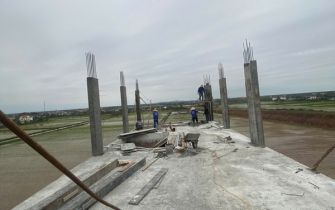 CẬP NHẬT TIẾN ĐỘ THI CÔNG ĐỔ BÊ TÔNG CỘT TẦNG 5 CÔNG TRÌNH NGUYỄN THỊ THƯ 