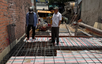 Thi Công Đổ Bê Tông Móng Công Trình Em Bằng – Phường Hiệp Thành, Q.12 Ngày 18-3-2025 Âm Lịch