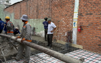 Thi Công Đổ Bê Tông Móng Công Trình Em Bằng – Phường Hiệp Thành, Q.12 Ngày 18-3-2025 Âm Lịch