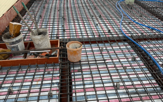 Công tác làm sắt sàn lầu 1 CÔNG TRÌNH NHÀ Ở CHÚ ÂN - PHƯỜNG TRUNG MỸ TÂY, QUẬN 12