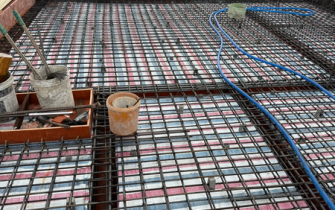 Công tác làm sắt sàn lầu 1 CÔNG TRÌNH NHÀ Ở CHÚ ÂN - PHƯỜNG TRUNG MỸ TÂY, QUẬN 12