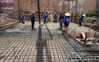 CẬP NHẬT TIẾN ĐỘ THI CÔNG – ĐỔ SÀN MÓNG TẦNG HẦM CÔNG TRÌNH ANH GIANG 