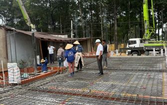 CẬP NHẬT TIẾN ĐỘ] ĐỔ BÊ TÔNG LẦU 1 - CÔNG TRÌNH ANH GIANG Q.12, TP.HCM 