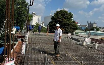  THÔNG BÁO THI CÔNG – ĐỔ BÊ TÔNG SÀN LẦU 2 CÔNG TRÌNH ANH GIANG Phường Trung Mỹ Tây, Quận 12