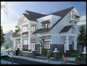 Mẫu biệt thự 2 tầng đẹp và sang trọng 2017