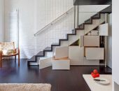 Thiết kế cầu thang đẹp với tủ thông minh