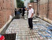 Công tác đổ bê tông móng công trình cô Linh phường Trung Mỹ Tây quận 12 tphcm