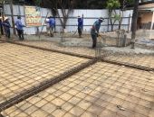 Đổ sàn Công trình anh HUYNH Hóc Môn