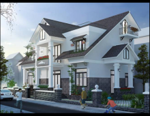Mẫu biệt thự 2 tầng đẹp và sang trọng 2017