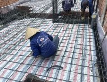 CÔNG TÁC THI CÔNG SẮT THÉP MÓNG VÀ MẶT BẰNG TẦNG TRỆT CÔNG TRÌNH EM QUỲNH